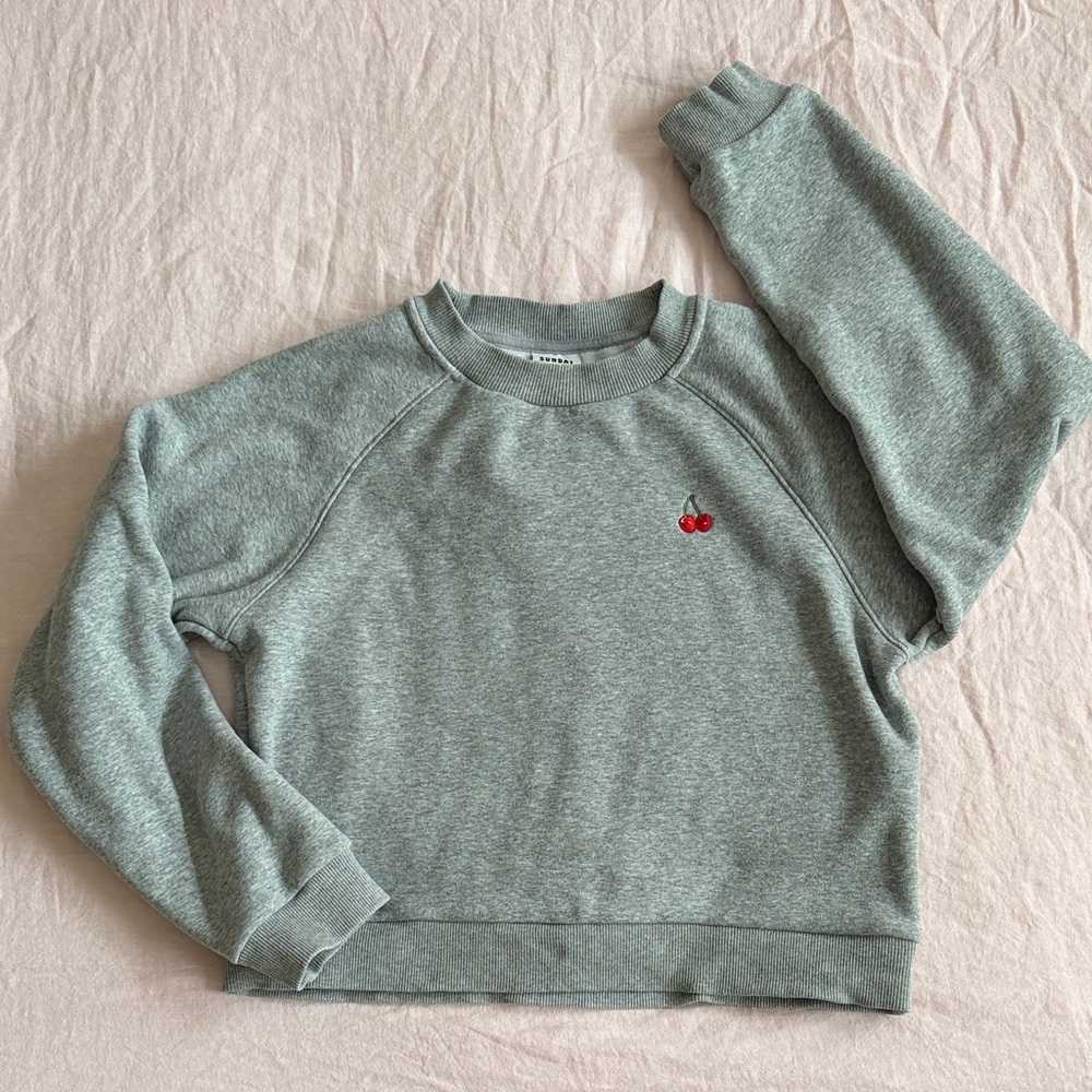 Sunday Best embroidered cherry logo sweatshirt